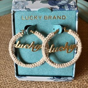 Lucky Brand Crochet Hoop Earrings